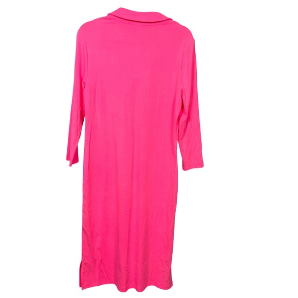 NWT Lilly Pulitzer Reema Roxie Hot Pink XL Polo Dress 3/4 Sleeve Preppy Coastal - Picture 4 of 16